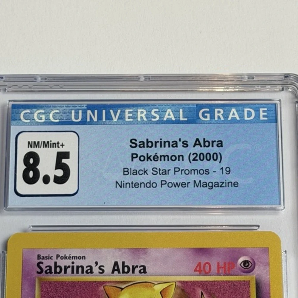 Pokemon Sabrina's Abra Black Star Promo #19 CGC 8.5 NM/Mint+ 2000 Pokemon League